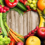 Vegetables and Fruit Heart Shaped